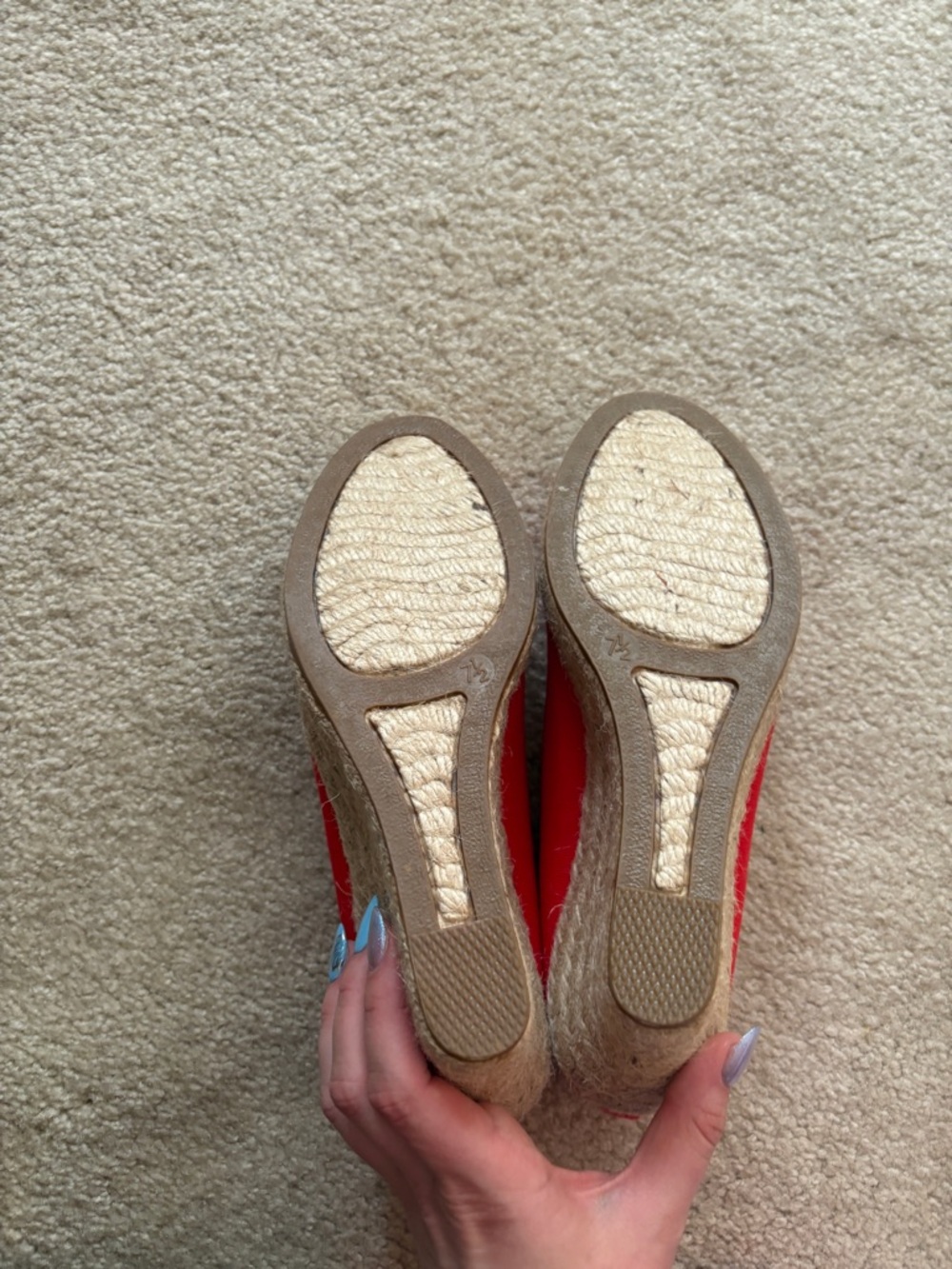 J.Crew Red Espadrilles US 7.5 - Picture 4 of 4